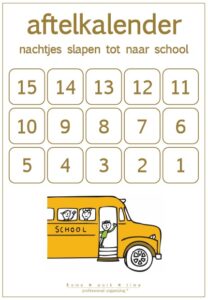 aftelkalender naar school