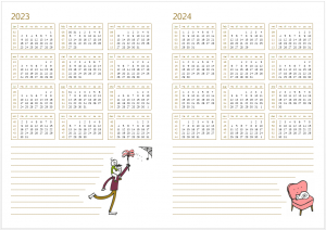 jaarkalenders homeworktime familieplanner 2023