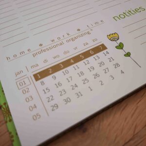 homeworktime agenda 2024 weekoverzicht maandkalendertje