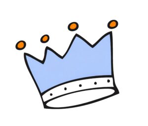 koningsdag kroontje lavendelblauw